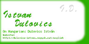istvan dulovics business card